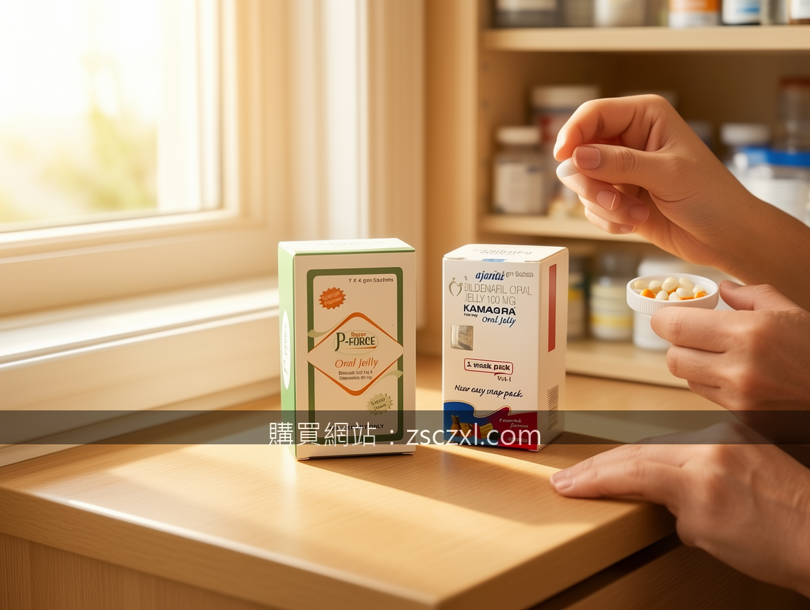 Lifestyle product photography. Place the Super P-Force Oral Jelly and Kamagra Or